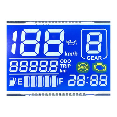 Pabrik Kualitas Baik Disesuaikan Matrix HTN LCD Display Monochrome 7 Segmen Graphic LCD Screen Untuk Instrumen Sepeda Motor