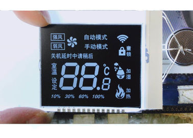 VA Segment Lcd Display Ukuran Kustom Lcd Dengan Matel Pins Menghubungkan Layar Lcd Hitam Latar Belakang Untuk Energy Meter