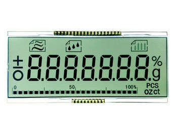 Layar LCD Monochrome TN 7 Segmen 4 Digit Alfanumerik Dengan Konektor Tahan Air 18 Pin