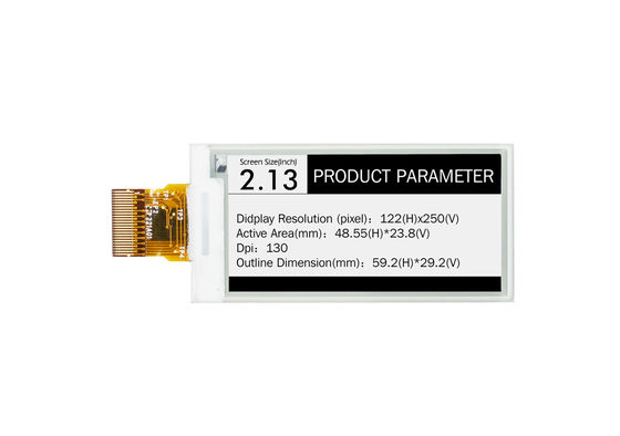 2.13 ″ 122RGB * 250 E Tampilan Tinta Untuk Label Harga Elektronik