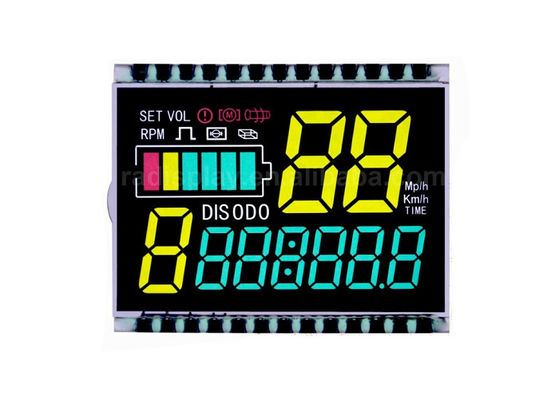Layar Tampilan Lcd VA Kustom 14 Modul Lcd Segmen Modul Layar Negatif Digit 7 Segmen Lcd