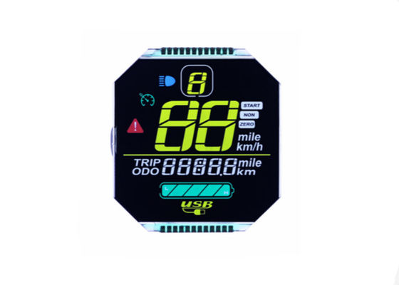 Layar Tampilan Bulat Lcd Kustom, Modul Tampilan Negatif VA Tampilan Lcd Kontras Tinggi, Modul Lcd Bulat 7 Segmen