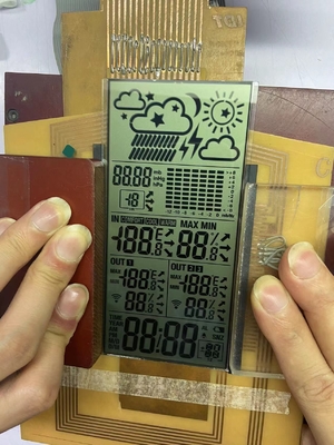 Konsumsi Daya Rendah TN LCD Display Modul Segmen Ukuran Besar untuk Smart Thermostat